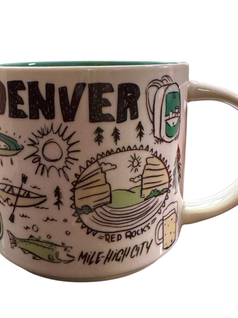 Starbucks Been There Series Denver Mug Green - Picture 2 of 6